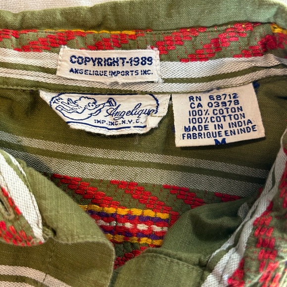 Vintage. 1989 Angelique tribal stripe top. - Picture 3 of 5